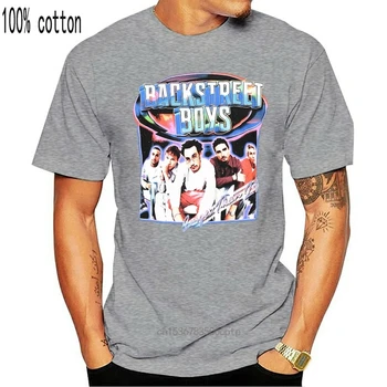 Oficial De Preto, Maior Que A Vida Backstreet Boys T-Shirt Dos Homens T-Shirt Tops De Manga Curta De Algodão Fitness T-Shirts