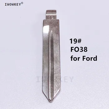 10pcs 19# Uncut flip Chave de Metal Blade FO38 para a Ford Lincoln Mercury nos EUA para KD keydiy xhorse VVDI controles remotos universais Nº 19