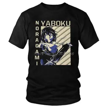 Noragami T-Shirt dos Homens T-shirt de Algodão Yato Nico Mafumafu Iki Hiyori Yukine Deus do Mangá Tee Harajuku Streetwear Camiseta de Presente