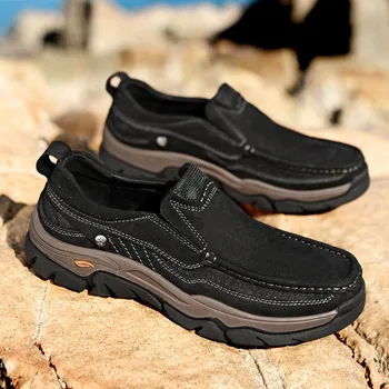 homens sapatos de marcas de Luxo Clássica Homens Vadios exterior Resistente ao Desgaste do Couro Genuíno Flats Sapatos Casuais de Trabalho Sapatas dos Homens