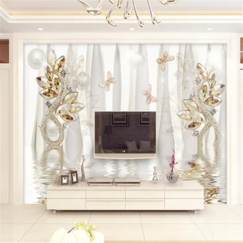 wellyu papier peint 3d tridimensional de luxo flor jóia de PLANO de fundo de parede, papéis de parede decoração da casa behang tapety