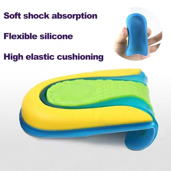 Salto alto-elástico de absorção de choque de almofada de homens e mulheres em pé de proteção almofada do calcanhar para aliviar a dor nos pés de esportes lazer calcanhar metade pad